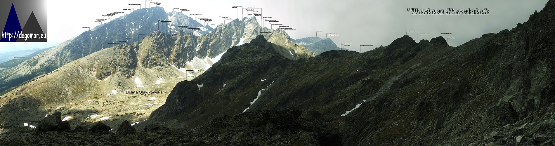 panorama spod Sławkowskiego Szczytu